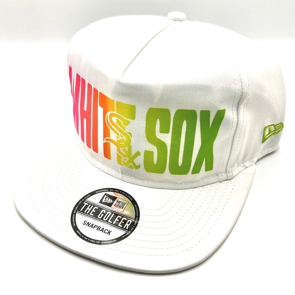 Chicago White Sox New Era The Golfer Hat OSFM White Rainbow Neon Gradient Cap